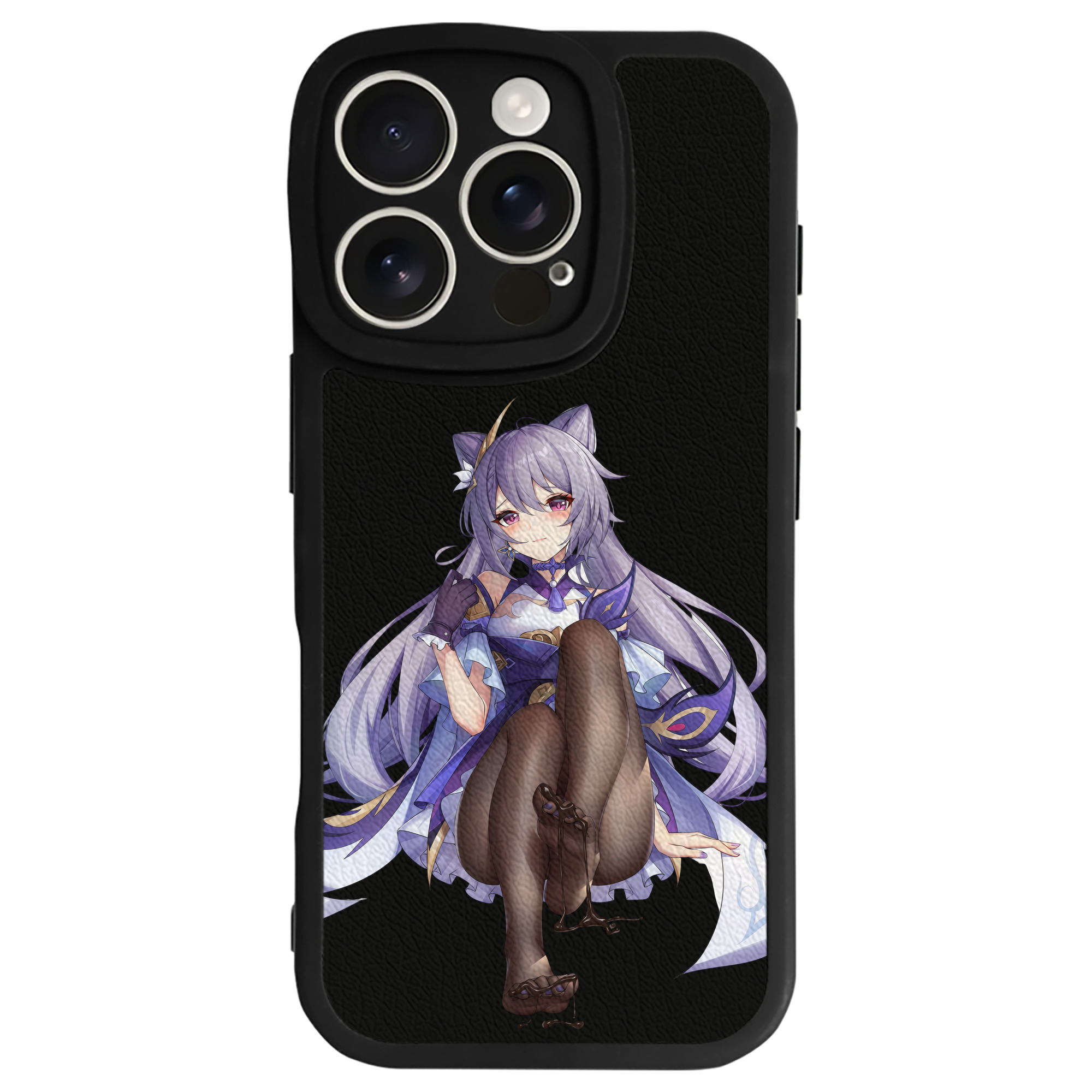 げんし神 刻晴 こくせい genshin Kokusei 【iPhone 16シリーズ対応】シリコンスマホケース（レザー調） 材質：シリコン